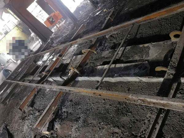 山东某钢铁出铁场施工现场